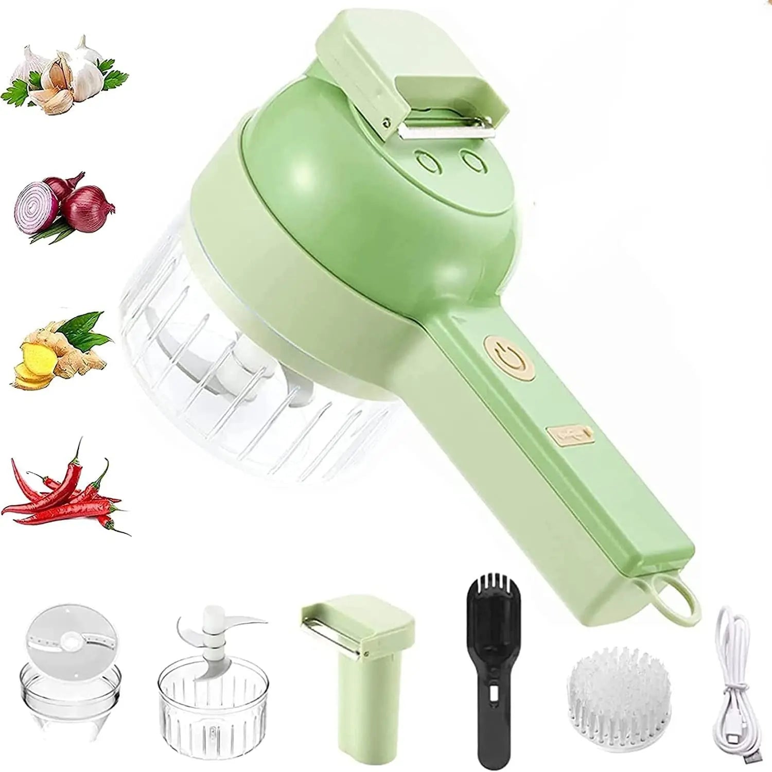 ChopEase Mini – Wireless 4-in-1 Vegetable & Garlic Cutter