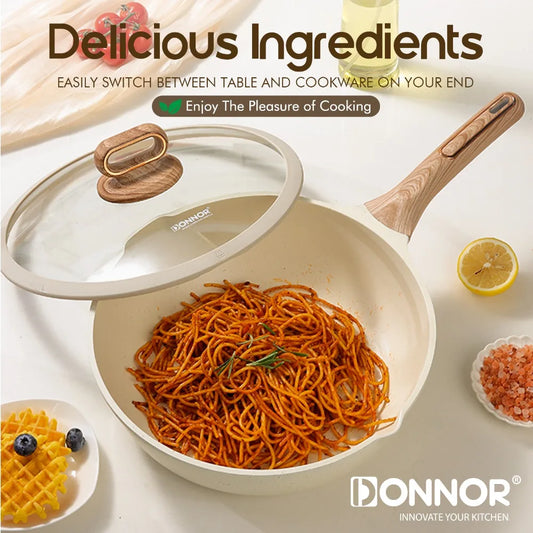 DONNOR CeramicPro Cookware Set – Nonstick Durability for Healthy, Effortless Cooking