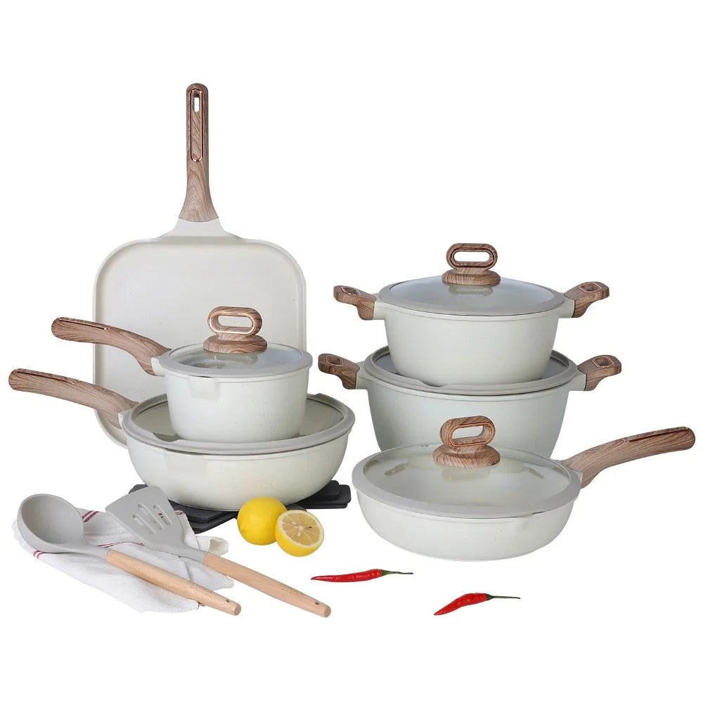 DONNOR CeramicPro Cookware Set – Nonstick Durability for Healthy, Effortless Cooking